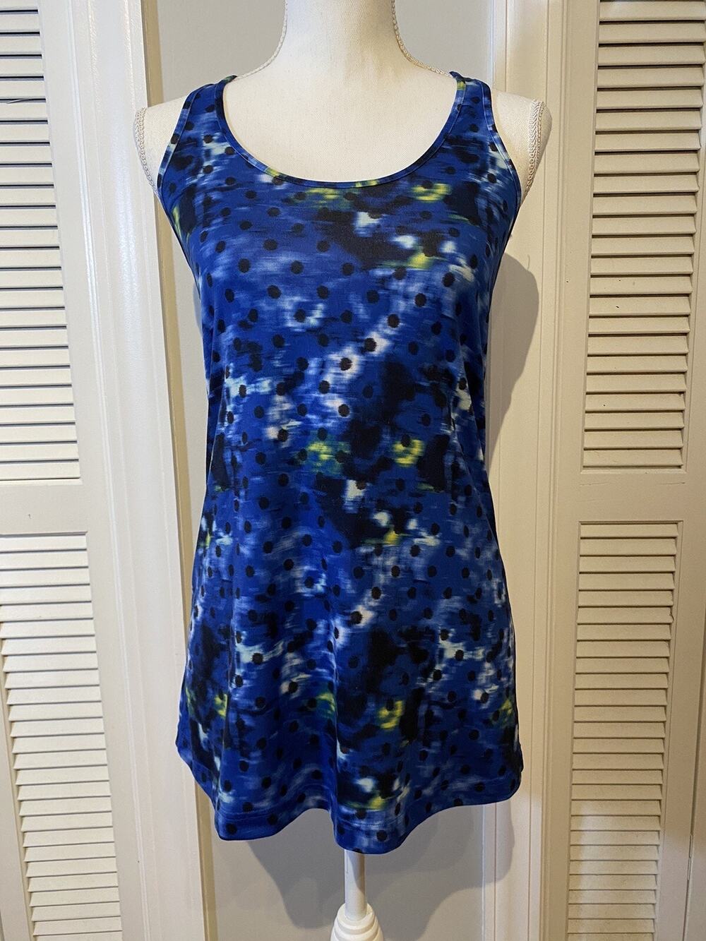 Lululemon Cool Racerback Tank In Windy Blooms Sapphire Blue Multi Size 4